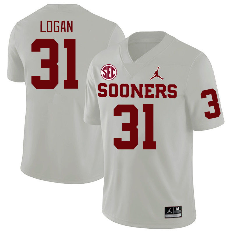 Men #31 Ashton Logan Oklahoma Sooners 2024 SEC Conference College Football Jerseys-White